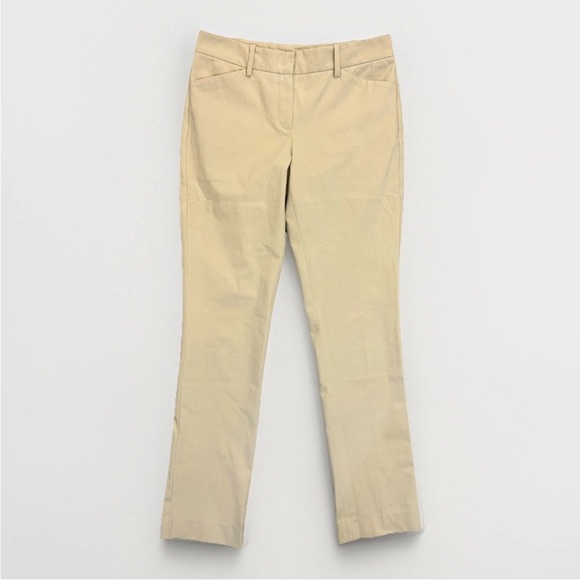 Theory Womens Izelle Chino Pants Size 4 Beige 30" inseam Stretch Made in USA EUC - Picture 16 of 16